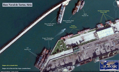 Kommersant: Más de 1.700 rusos en la base naval siria de Tartus